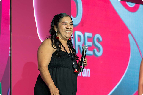 Magali Pedro disfrutando de la gala del Premio Emprendedores 2024.