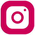 Logotipo de red social Instagram color rosa.